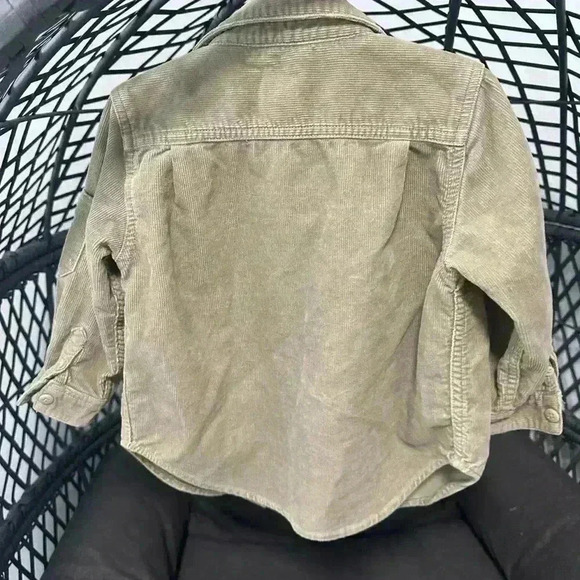 GAP Kids Whale Bone Corduroy Button Down Shirt Shacket 3T Brown Tan - Picture 6 of 6